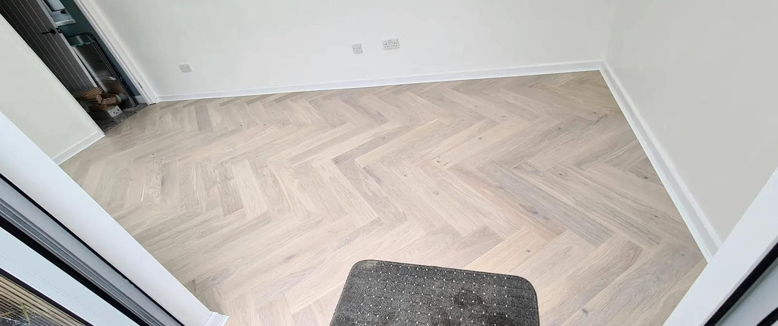 Herringbone engineered wood floor